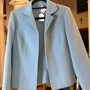 Talbots Wedgewood Blue Wool Jacket